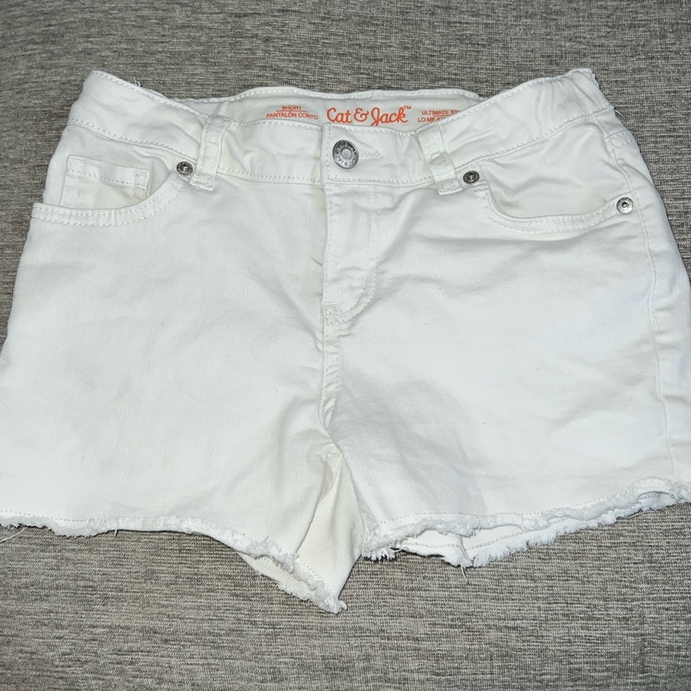 White Jean Shorts